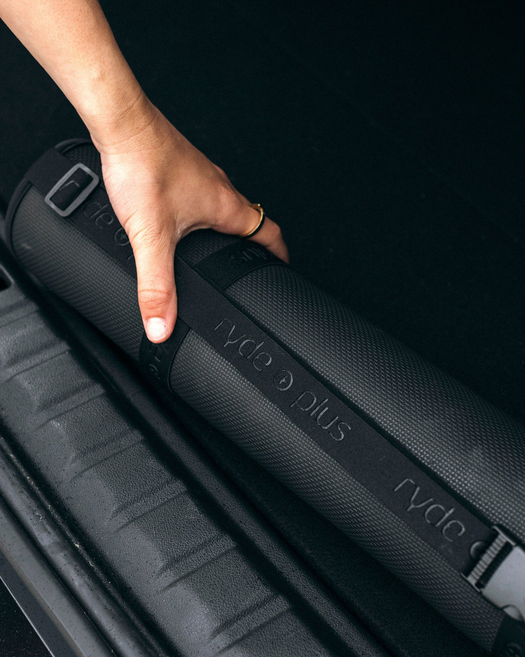 ACTIVE CAR SEAT PROTECTOR - Black with Black Binding