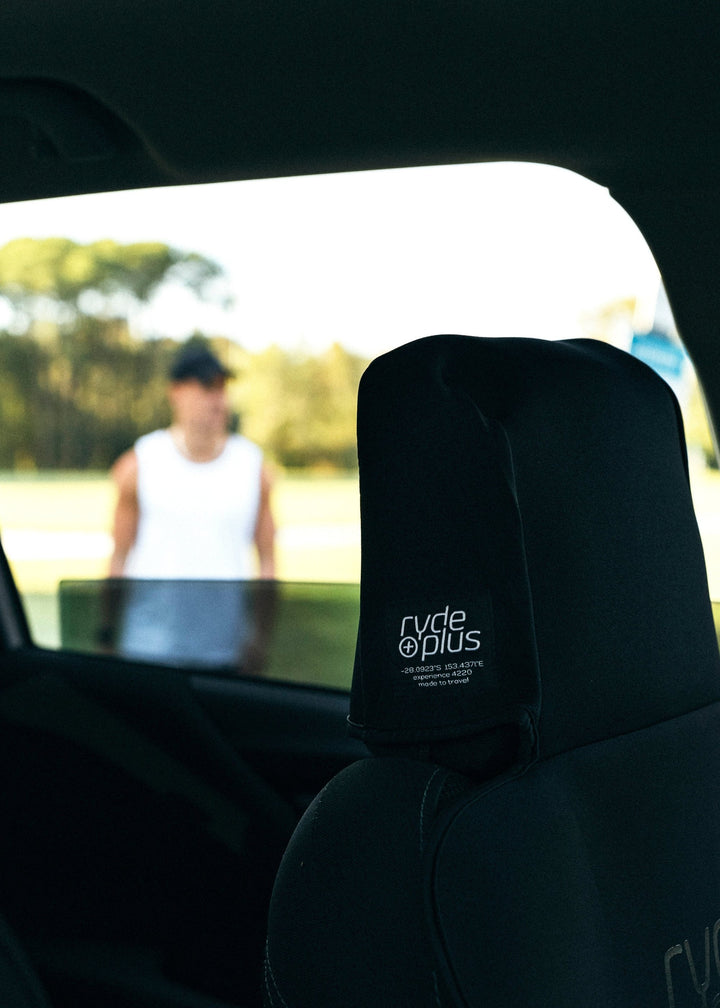 ACTIVE CAR SEAT PROTECTOR - Black with Black Binding