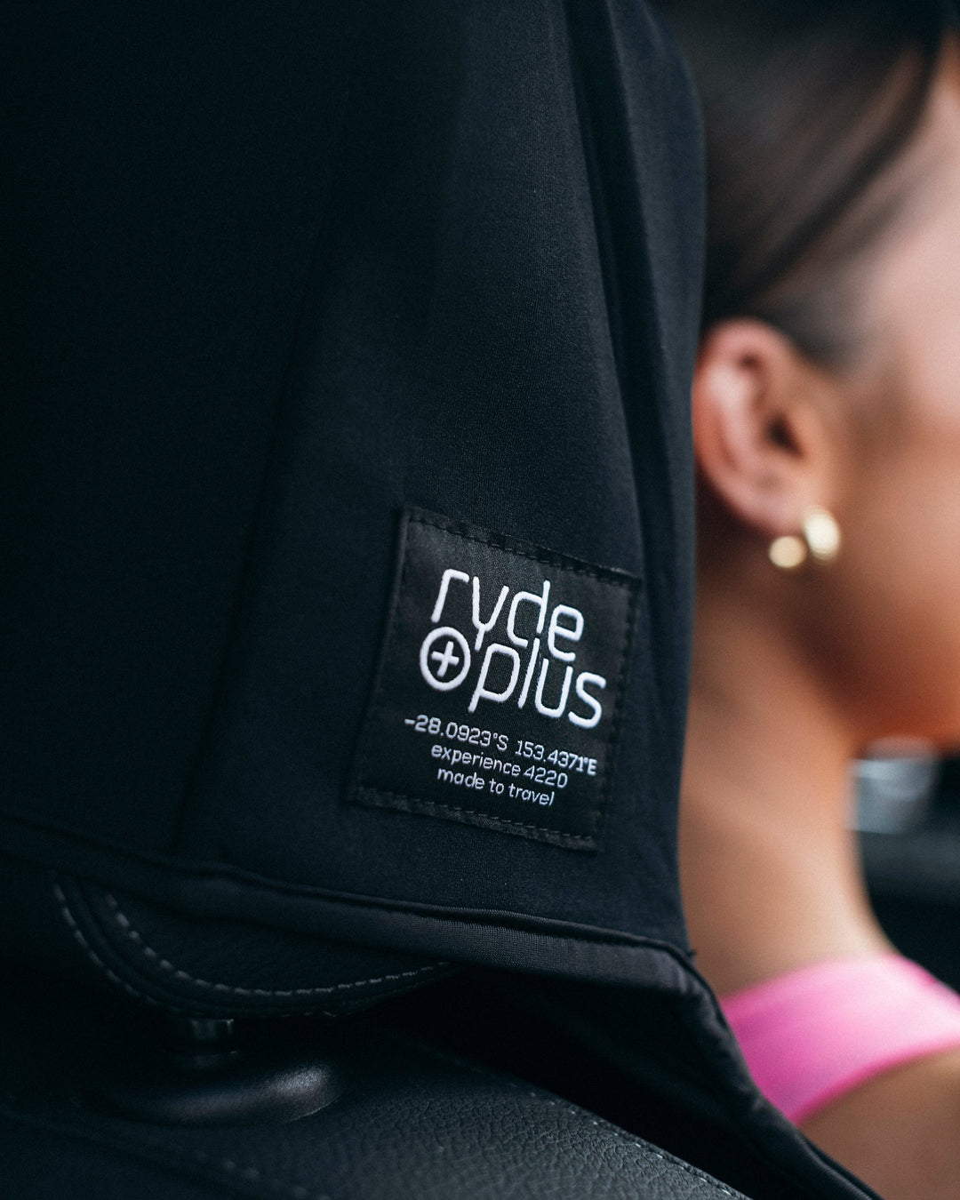 ACTIVE CAR SEAT PROTECTOR - Black with Black Binding